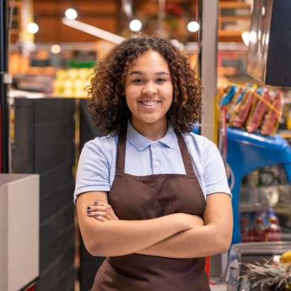 trabajadora supermercado